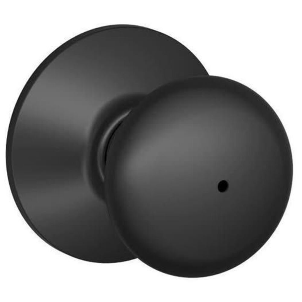 Schlage Plymouth Classic Matte Black Privacy Knob Right or Left Handed